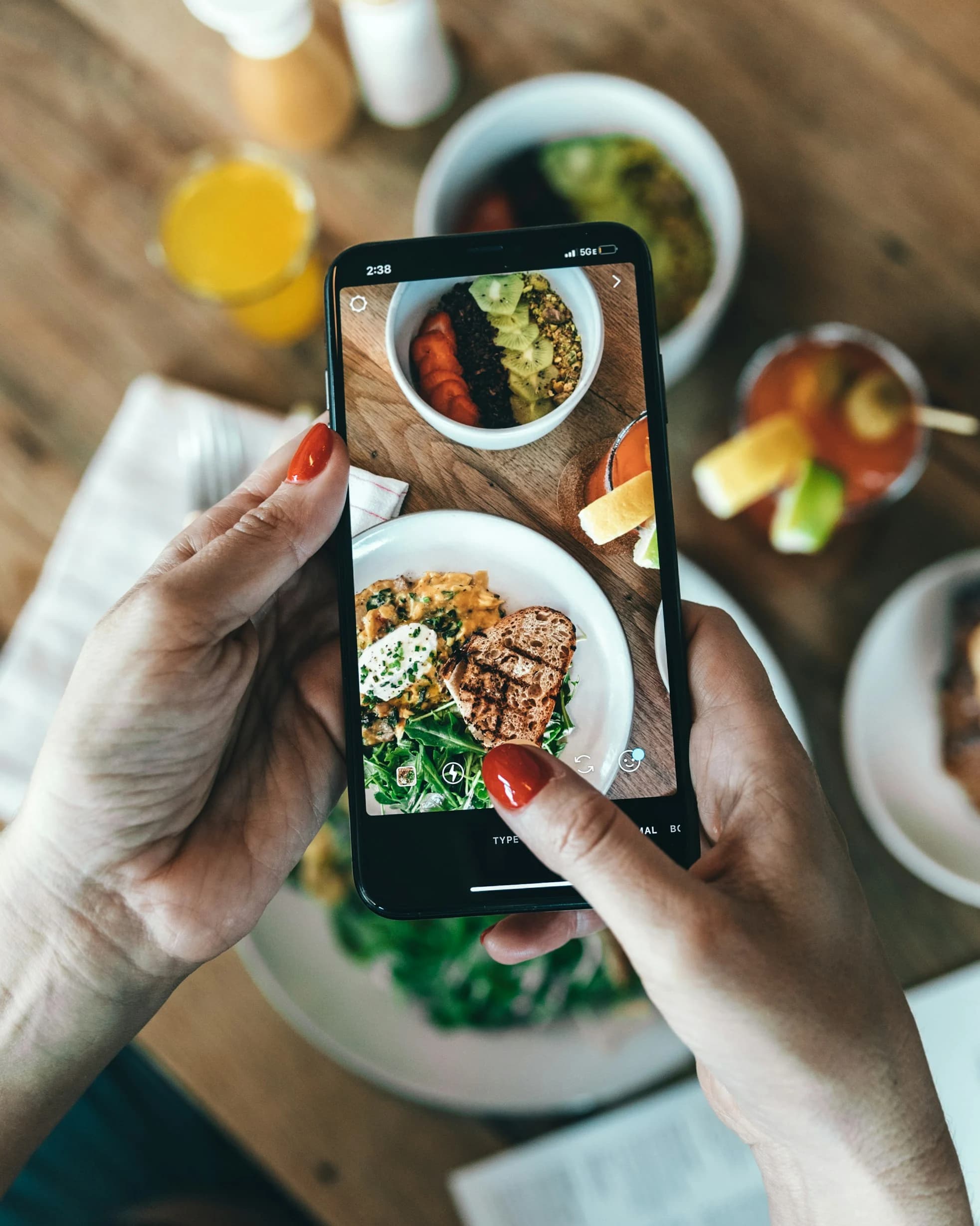Yummy app interface